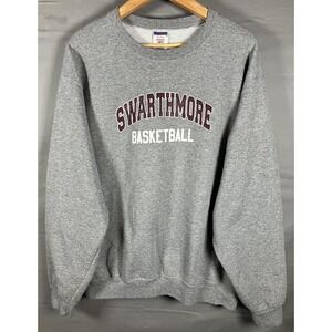Swarthmore Basketball Sweatshirt Mens Large‎ Gray NCAA College Crewneck Y2K